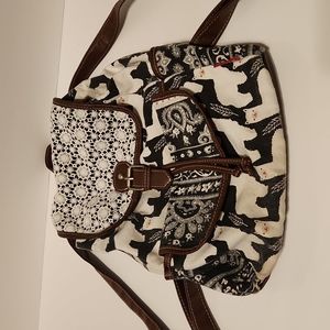 Llama Alpaca Backpack Women's Bag Drawstring Magnetic Buttons